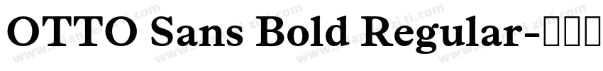 OTTO Sans Bold Regular字体转换